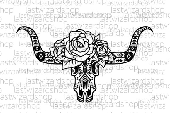 Cow Skull with Aztec Pattern: A Designer's Review