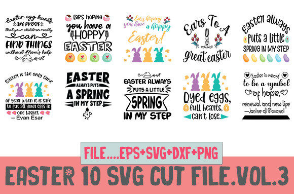Easter SVG Bundle: 10 Designs for Real Embroidery