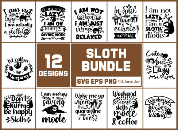 Sloth Quotes SVG Bundle: A Designer's Review for Embroidery